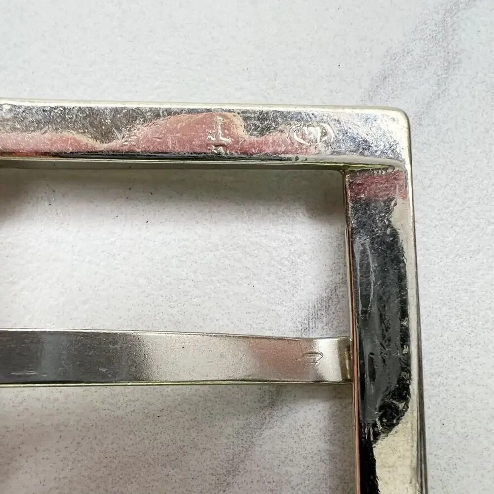 Silver Tone Simple Basic Belt Buckle